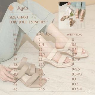 Kyda รุ่น Jolie 👡 ปรับสายได้ บุนุ่มสบายเข้าได้กับทุกหน้าเท้า ส้นสูง 2.5 นิ้ว ใส่ง่ายสบายเท้า