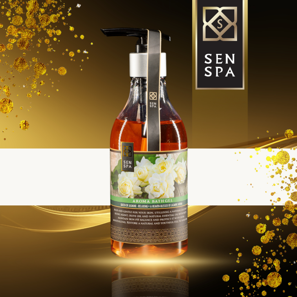 เจลอาบน้ำอโรม่าสปา กลิ่นราชินีแห่งดอกมะลิ Sen Spa : Aroma bath gel: Queen of Jasmine - Essential Oil สบู่เหลว ครีมอาบน้ำ