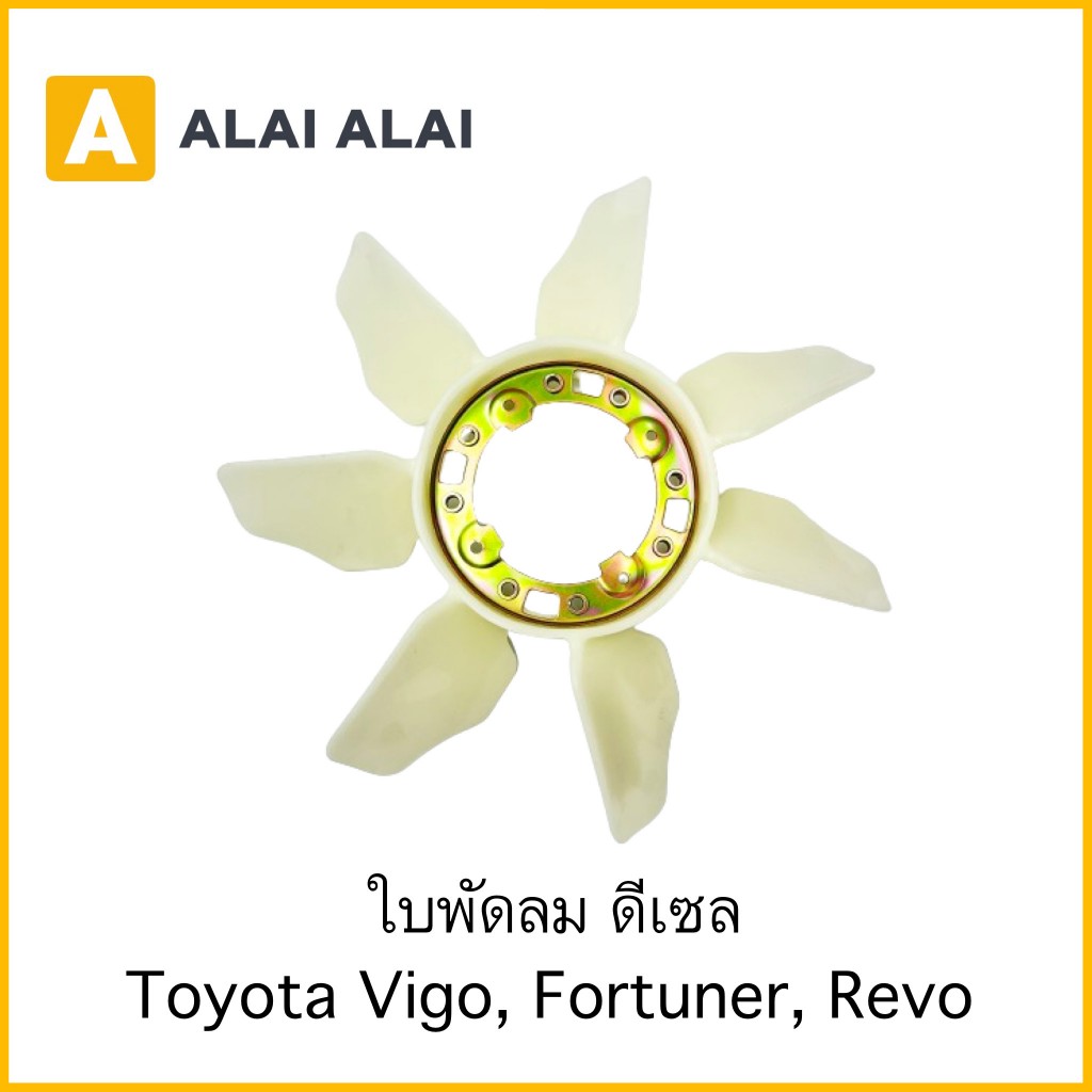 【B078】ใบพัดลม Toyota Vigo, Fortuner, Revo ดีเซล