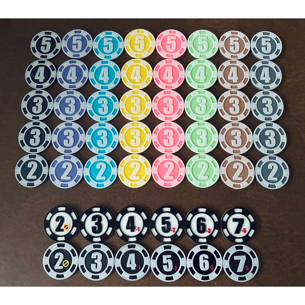 [Plastic] Ready Set Bet Board Game[TH/EN]: Chips - ชุดเหรียญพลาสติกสำหรับเกมเข้าที่ ระวัง ทาย