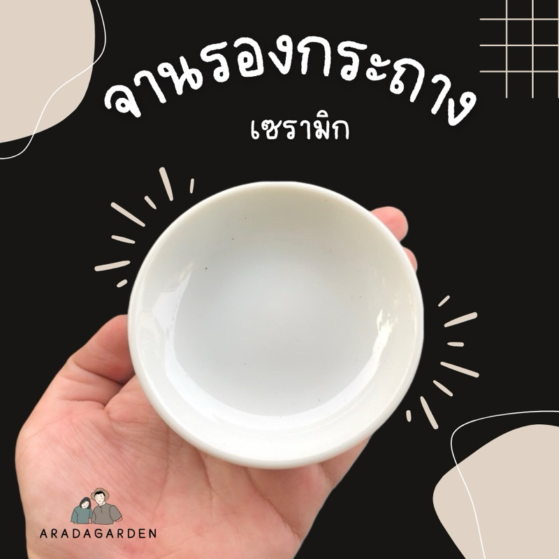 จานรองกระถางเซรามิก ราคาถูก