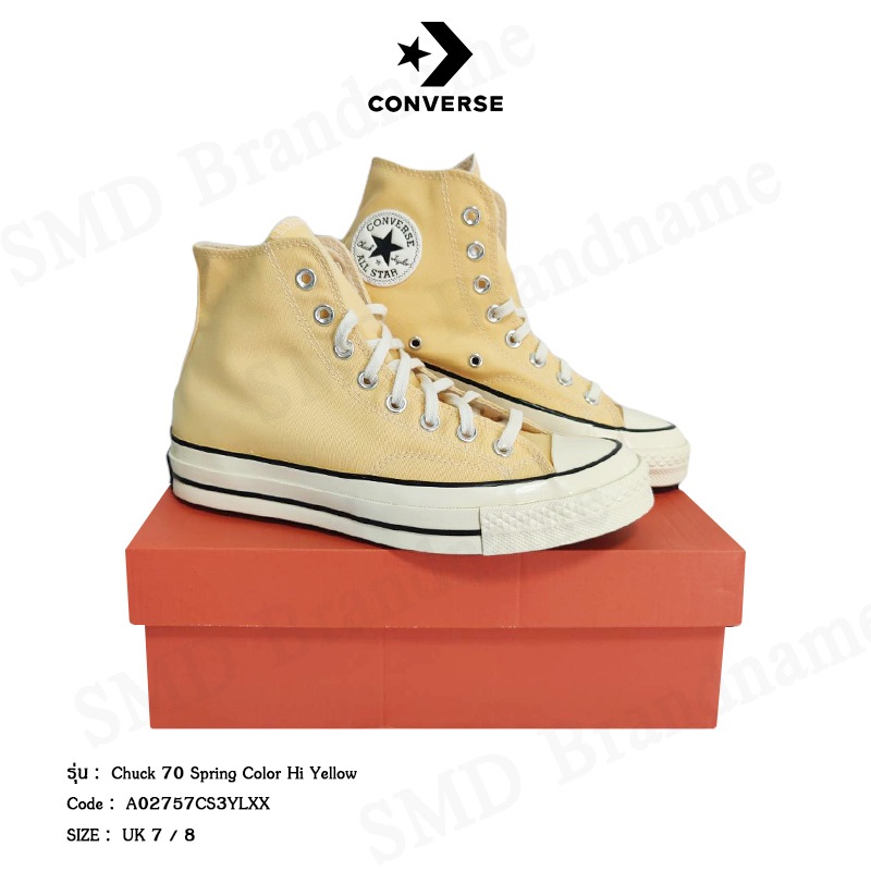 Converse รองเท้าผ้าใบ รุ่น Chuck 70 Spring Color Hi Yellow Code: A02757CS3YLXX