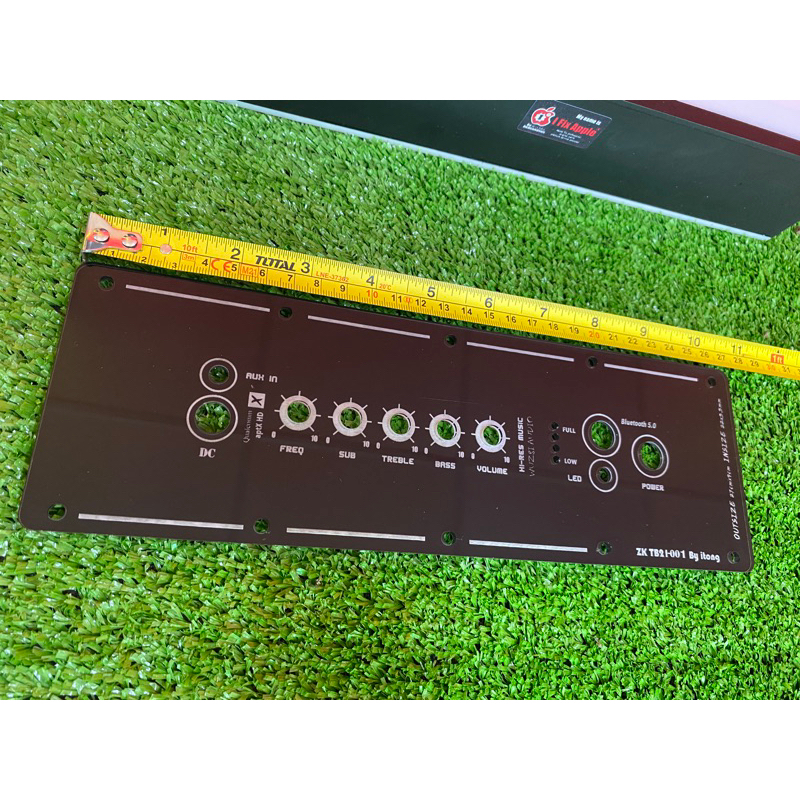 แผ่นเพลท TB21 TB21f ดำเงา (ช่อง 22cm x 5.5cm) (ลาย 001) ลำโพงบลูทูธdiy 1ชิ้น