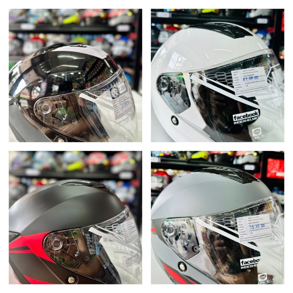 หมวกกันน็อค Index Astro มี 5 สี White - Black - Matt Black - Matt Grey มี 3 ไซส์ M54-55 L56-57XL58-59ซม. พร้อมแว่นตาสไล