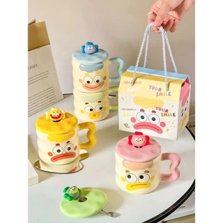 แก้วกาแฟ พร้อมกล่องของขวัญ ลายตัวตลกสวย น่ารัก ราคาดี หลายแบบ เข้าไมโครเวฟได้