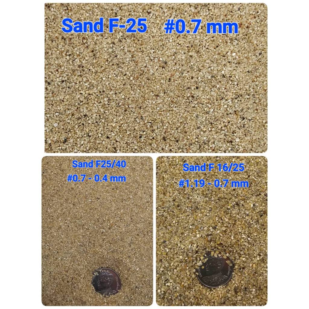 1 Kg/Bag ทรายแม่น้ำคัดขนาด จัดสวน ปลูกต้นไม้ ปูหญ้า ผสมทำปุ๋ย เทพื้นทางเดินสวน หรือ ใช้ในงานอุตสาหกรรม