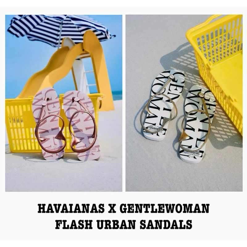 พร้อมส่ง มีถุงผ้า + ถุงช้อป GW GENTLEWOMAN : HAVAIANAS X GENTLEWOMAN FLASH URBAN SANDALS [ BEIGE PINK]