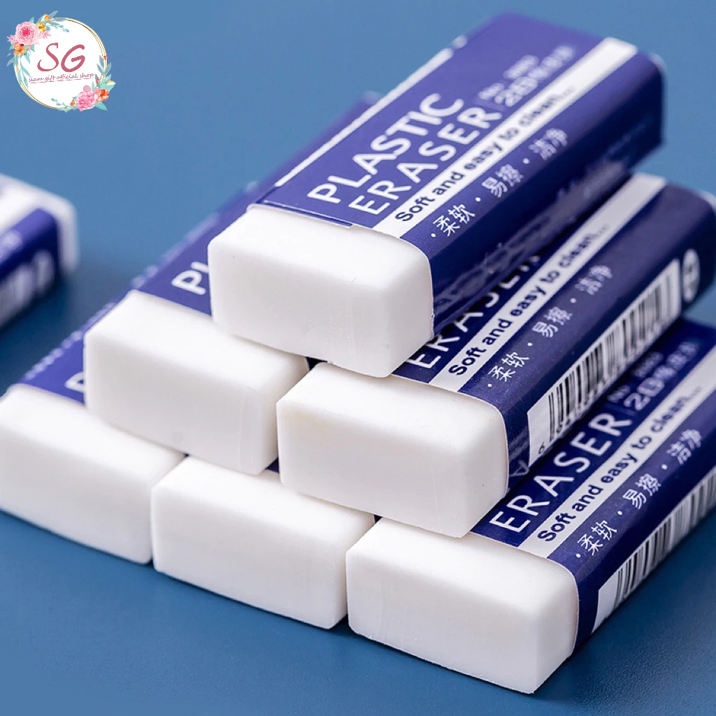 ยางลบดินสอ 2B Plastic eraser สำหรับดินสอทุกรุ่น อุปกร์การเรียน สำนักงาน วาดภาพ นุ่มเนียน ลบความผิด