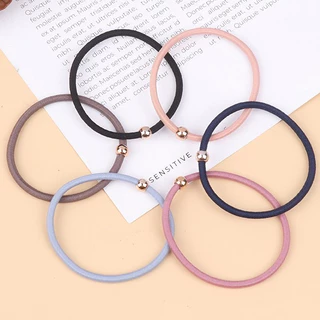AAS-ยางรัดผมเส้นเล็ก ลูกปัดสีทองน่ารัก พร้อมส่ง