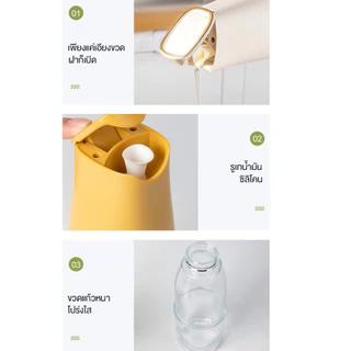 ขวดแก้วใส่ซอส ขวดน้ำมัน ขวดซอสปรุงรส 500ml วัสดุอย่างดี แก้วหนา กะปริมาณได้ง่าย ขวดซอส ไซรัป