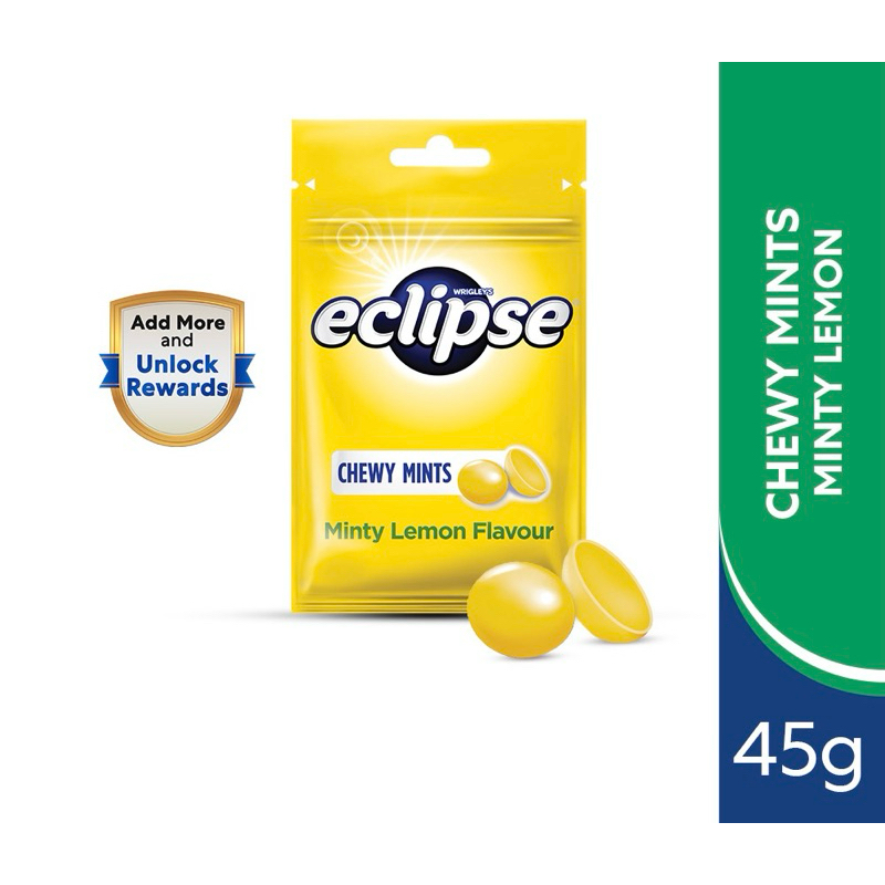 Eclipse Chewy Mints Peppermint /lemon mint 45g (พร้อมส่งในไทย)