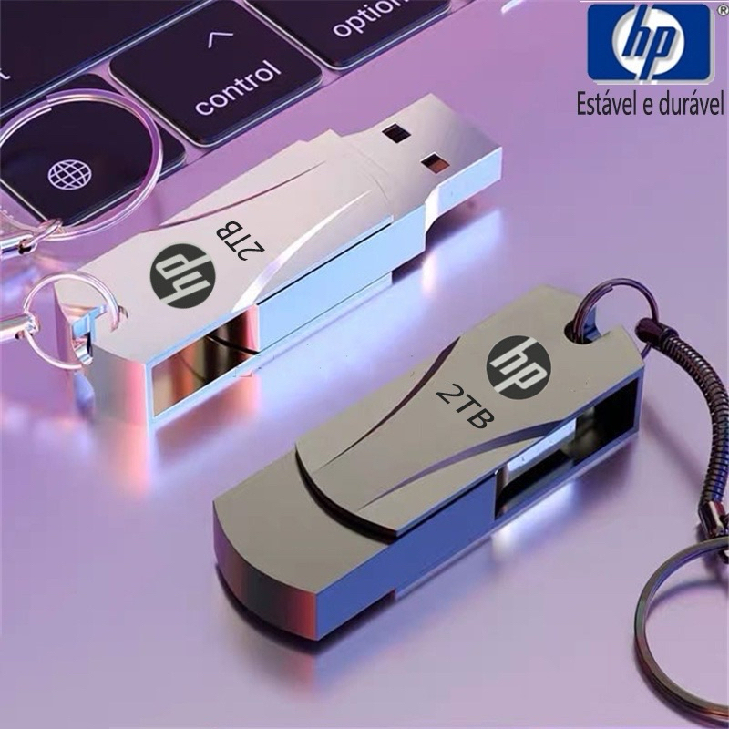 ขายดี HP Flash Drive 2TB USB 2.0/3.0 แฟลชไดรฟ์ ขนาดพกพา พร้อมพวงกุญแจ