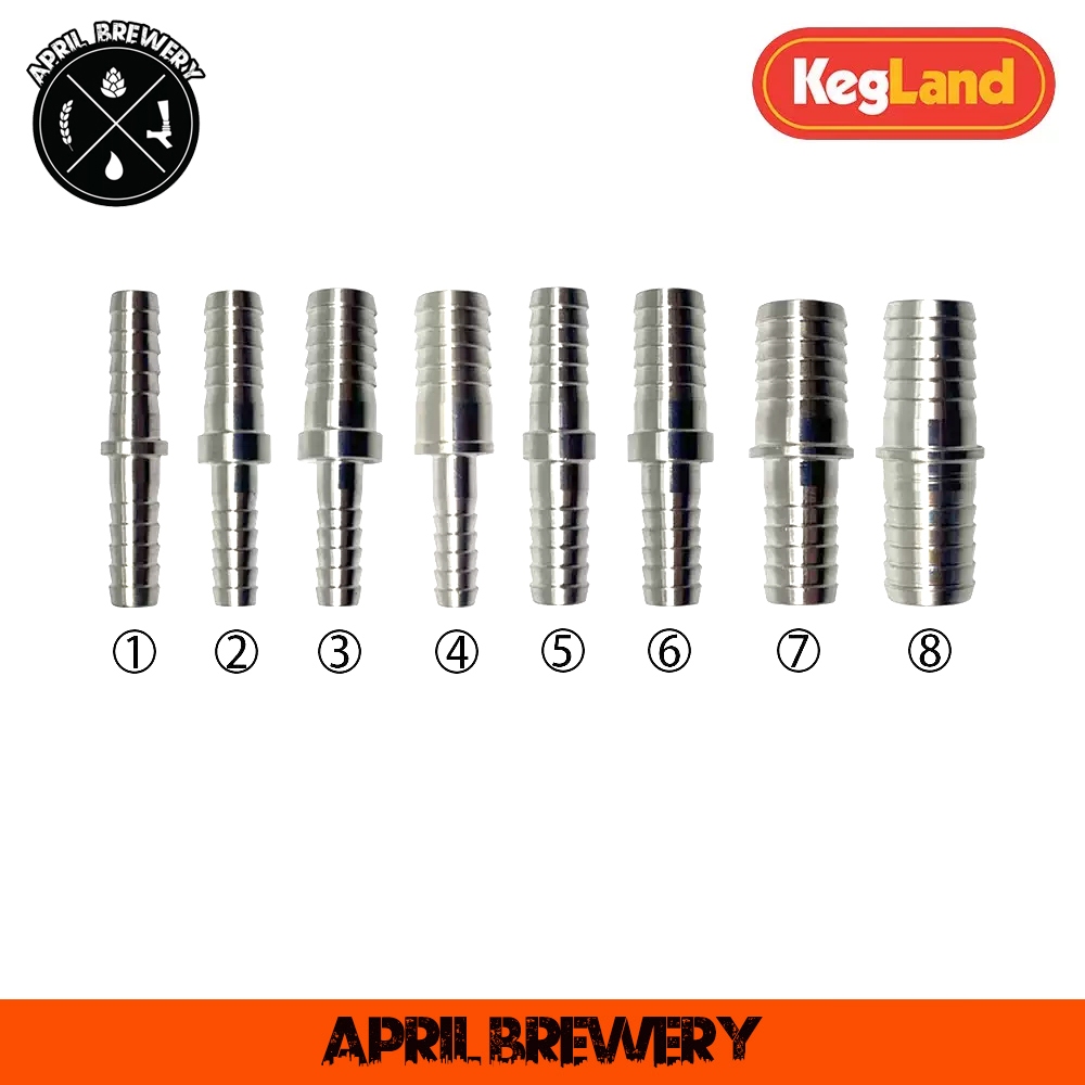 ข้อต่อตรงหางปลาไหล ข้อต่อตรง ข้อลด หางปลาไหล สเตนเลส 304 ใช้ต่อสาย เบียร์ สายแก๊ส