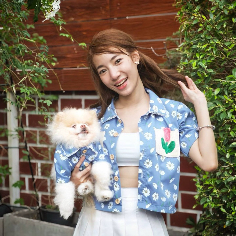 Denim Crop shirt เสื้อผู้หญิง
