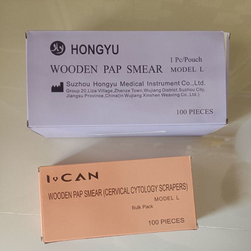 PAP SMEAR ไม้แปปสเมียร์ (แบบปลอดเชื้อ และแบบไม่ปลอดเชื้อ) สำหรับตรวจ ผู้ป่วย 1 กล่อง 100ชิ้น