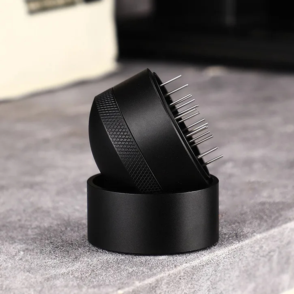 พร้อมส่ง!! Coffee Needle Tamper แทมเปอร์เข็ม เกลี่ยผงกาแฟ 51/58mm. สีดำและเงิน ราคา ถูกที่สุด ดีลบีเคเค แกลเลอรีภาพที่ 5