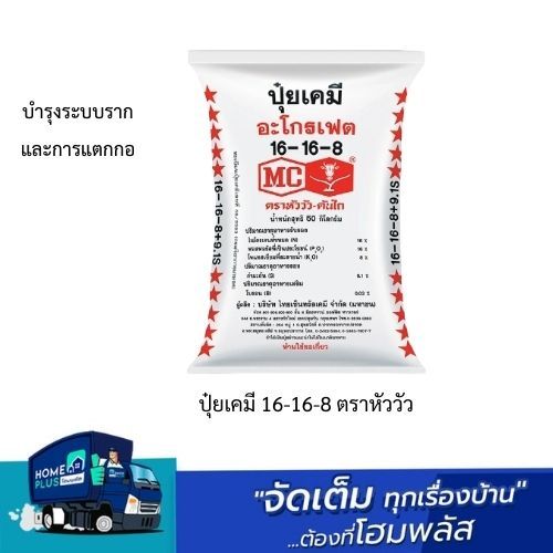ปุ๋ยเคมี 16-16-8 ตราหัววัว พร้อมส่ง