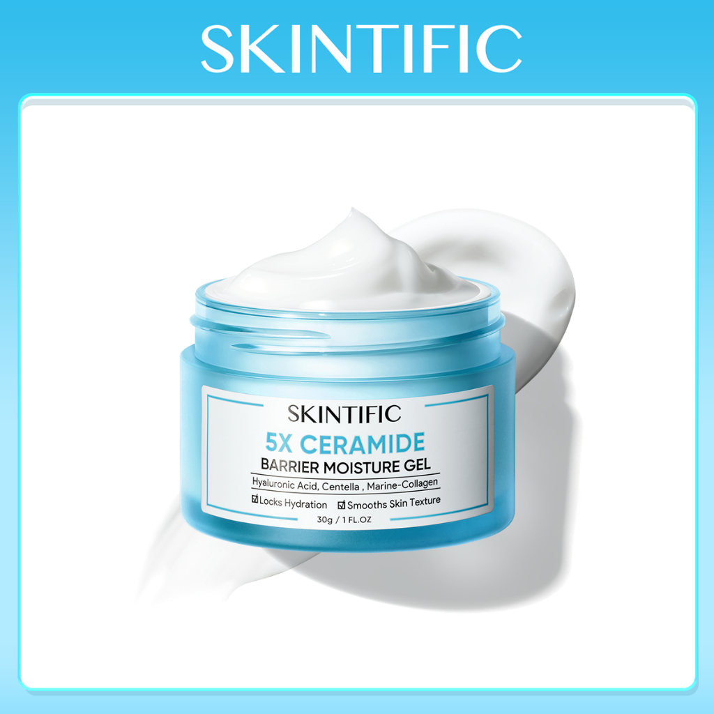 SKINTIFIC 5X Ceramide Barrier Moisturizer Gel 30g ครีมทาหน้า ครีมบํารุงผิวหน้า ลดสิว moisturizer ผิวมัน มอยเจอร์ไรเซอร์
