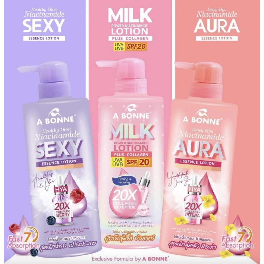 A BONNE - Lotion Milk Power , Dewy Hya+,Healthy Glow (หมดอายุ 2027)