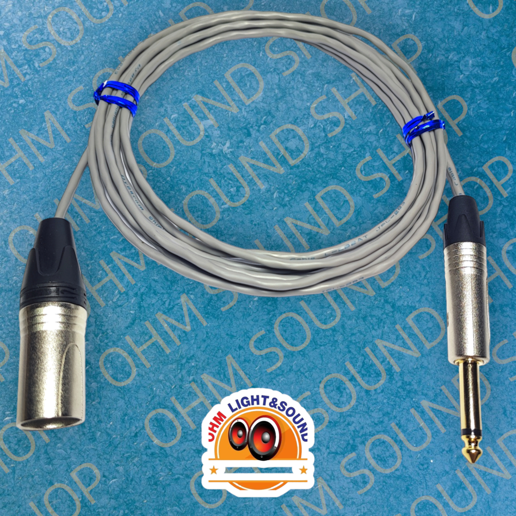 สายสัญญาณ 3.3 mm XLRM to TS6.35 สายเครื่องเสียง เครื่องดนตรี  แจ็ค กีต้าร์ สายไมค์ สายเสียง สายต่อคอ