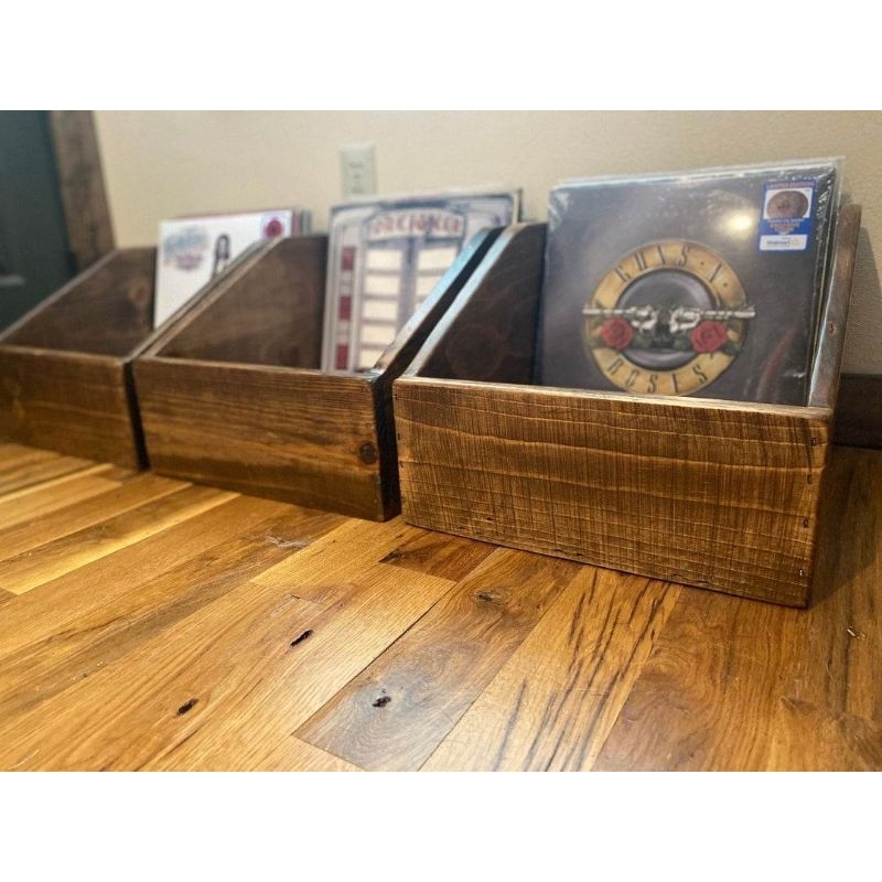 กล่องเก็บแผ่นเสียงไวนิลที่เก็บแผ่นเสียง