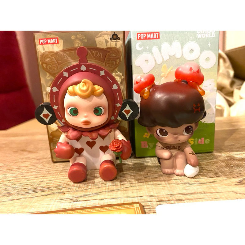 (พร้อมส่ง)ตุ๊กตา popmart (dimoo/ skullpanda) ตามภาพ มีcode vdo