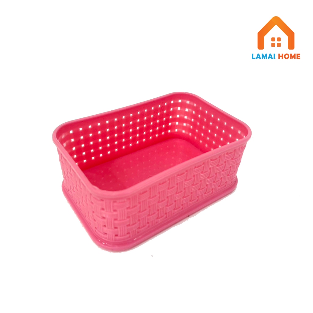 (แพ็ค 3 6 และ 12 ชิ้น) ตะกร้าสีเหลี่ยมเล็ก ตะกร้าใบเล็ก ตะกร้าอเนกประสงค์ ใช่ใส่ปากกา เครื่องเขียน หรือของใช้ต่างๆ - รูปที่ 4