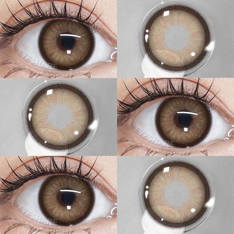 {COD}-Eyeshare Asura Brownคอนแทคเลนส์ 1 คู่ 14.5 มม.น่ารักตาโตคอนแทคเลนส์สีธรรมชาติสามารถใช้งานได้หนึ่งปีจัดส่งฟรี