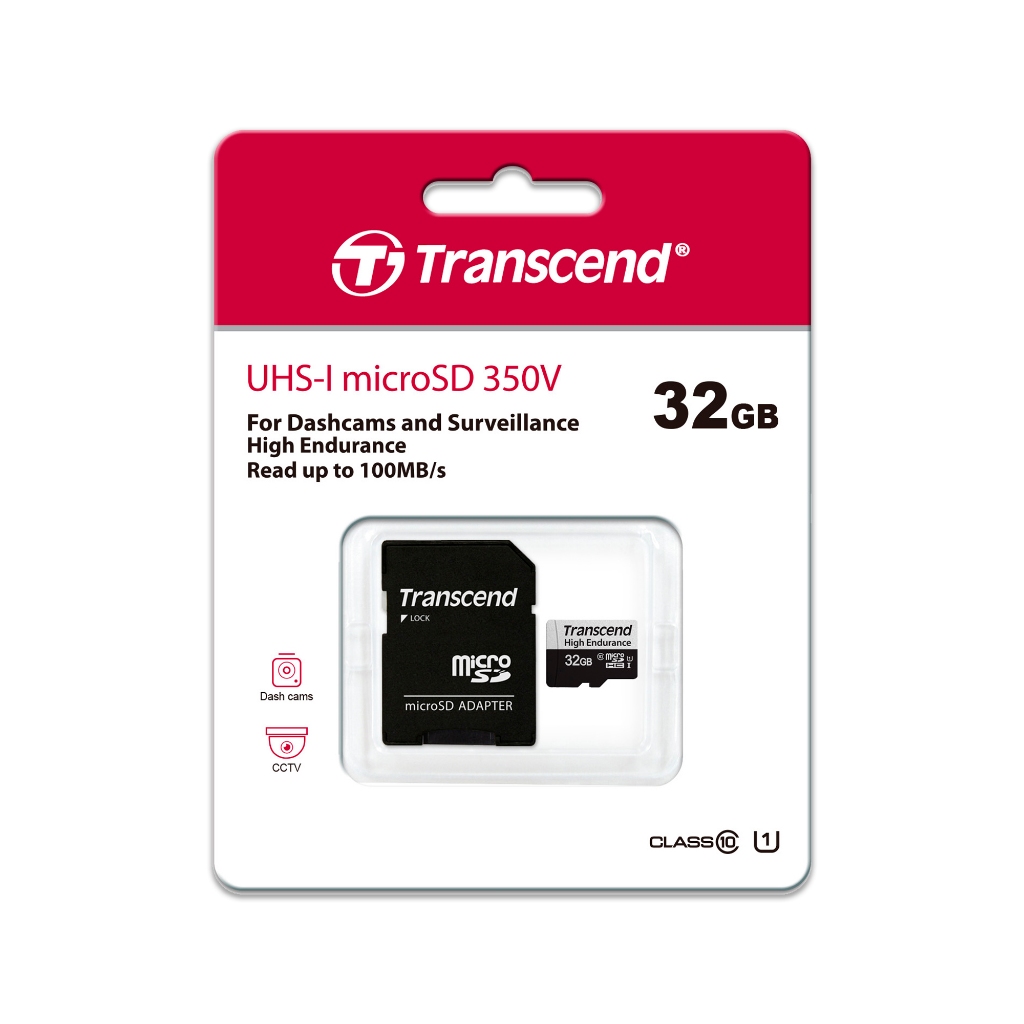 MicroSD Card 32GB High Endurance : USD350V : Transcend -รับประกัน 2 ปี- มีใบกำกับภาษี-TS32GUSD350V