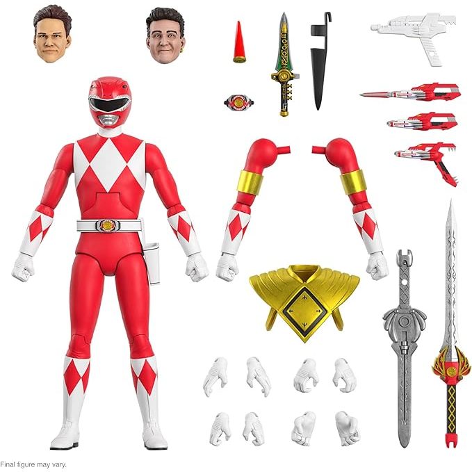 Super7 ULTIMATES! Mighty Morphin Power Rangers Red Ranger - 7" Power Rangers Action Figure ของใหม่ พ