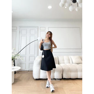 Ava Skirt กระโปรงยาวผู้หญิงเอวสูงรุ่น Ava (เอว่า) ความยาว 22 นิ้ว เนื้อผ้าป็อกกี้