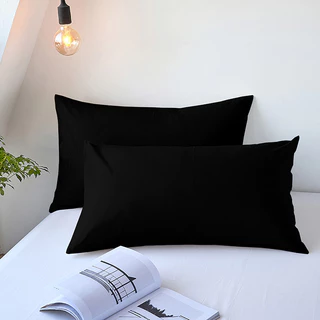 ปลอกหมอน สีพื้น ปลอกหมอน2ใบ19 x 29 นิ้ว (48 x 74 cm) ปลอกหมอนหนุนขนาดมาตรฐาน กันไรฝุ่น ซักง่าย แห้งง่าย ทนทาน ไม่ซีดจาง