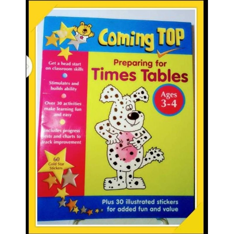 Prepering for Times Tables Ages 3-4