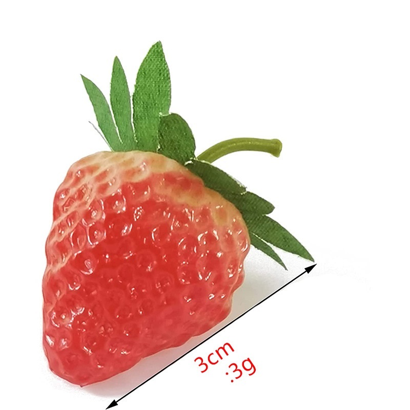 FR-06 ส่งจากไทย ผลไม้ปลอม สตอเบอรี่ปลอม 4ขนาด