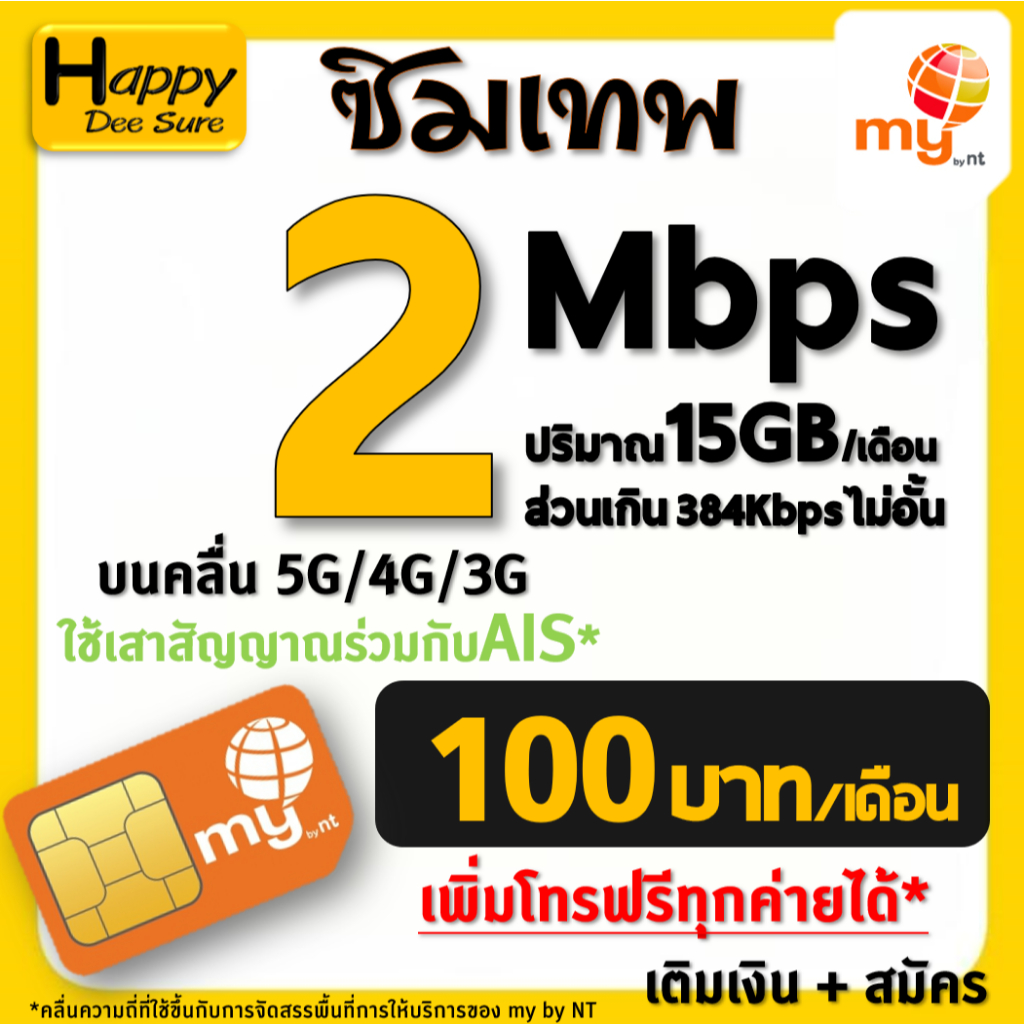 โปรลับ.. ซิมเทพ มาย Sim my by NT  20Mbps 15Mbps 4Mbps  ส่วนเกินเน็ตไม่อั้น สมัครเอง  มีตัวเลือก เหมือน TRUE AIS