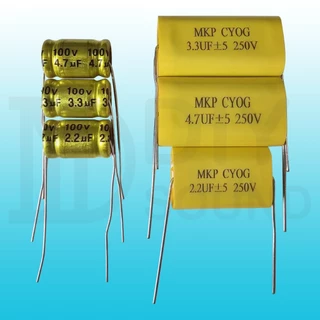 DIYsound Cเสียงแหลม คาปาเสียงแหลม MKP 2.2uf 3.3uf 4.7uf 100V 250V FOR AUDIO ซีเสียงแหลมโม hi.cap ตัวcเสียง Cต่อดอกเสียงแ