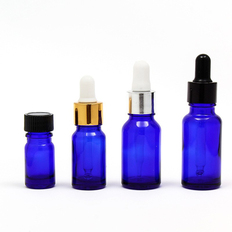 ขวดแก้วสีน้ำเงิน YB18-BL*15ml ขนาด 15 ml ขวดใส หัวบีบหัวหยด ขวดเซรั่ม หัวดรอปเปอร์ ขวดน้ำมันหอมระเหย