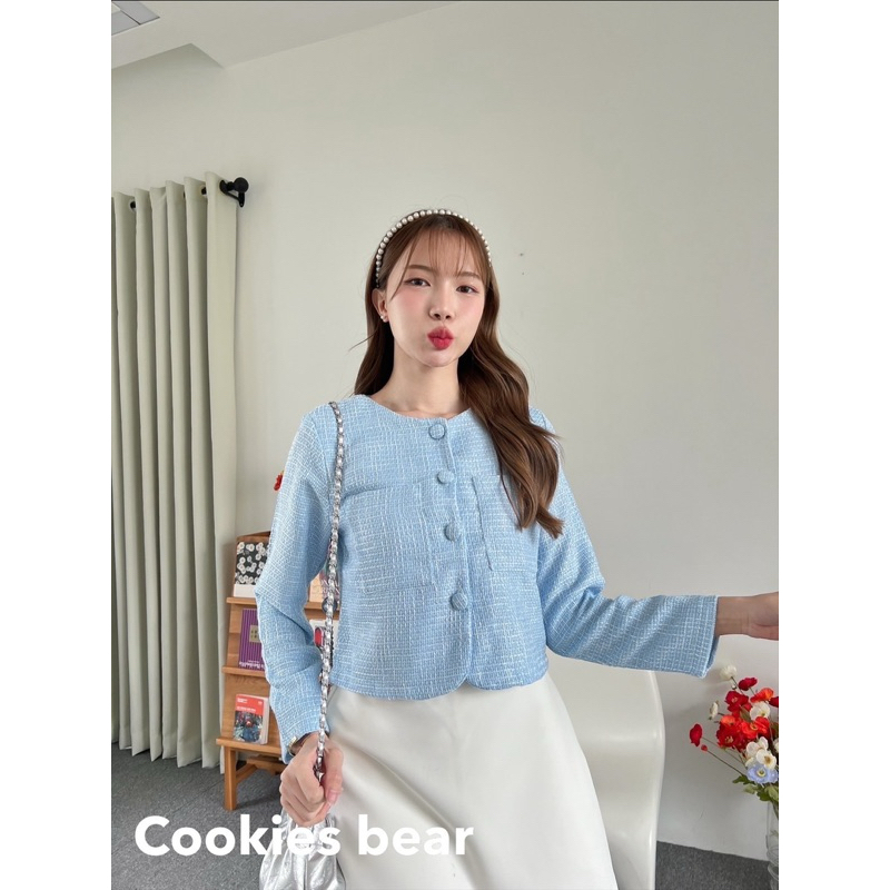 🌟 เสื้อทวิตแขนยาวเนื้อหนาผ้าทอทรงเบสิคทรงขายดีของทางร้าน / H1-3 //COOK-ดุมผ้า - รูปที่ 3