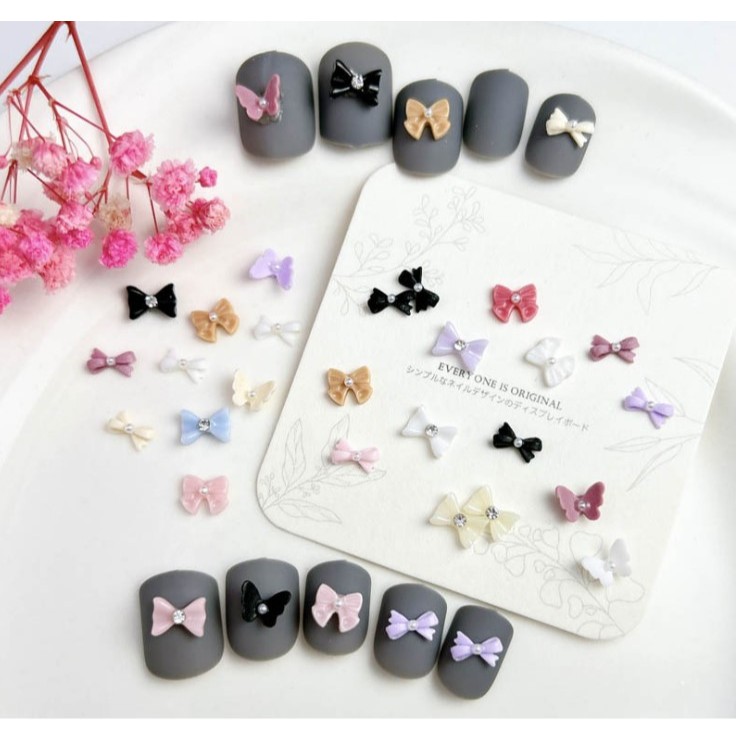 โบว์มุก โบว์เพชร ผีเสื้อมุก ถุงบรรจุ 10 ตัว ราคาน่ารัก [E]