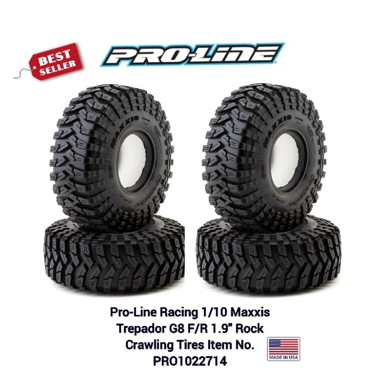 Proline Maxxis 1/10 Trepador G8 เฉพาะยาง+โฟมครบชุด4เส้น F/R 1.9 Rock Crawling PRO1022714 Tires