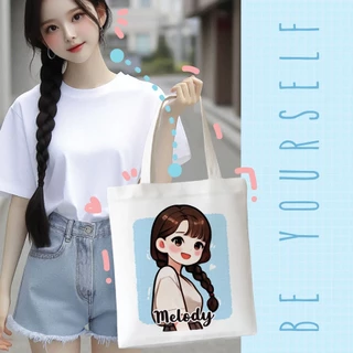 กระเป๋าผ้า ถุงผ้า เติมชื่อได้ Name Bags Collection Melody 🎶