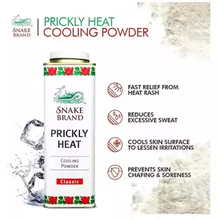 Snake Brand ขนาด50g. แป้งตรางู แป้งเย็นตรางู 50g แป้งเย็น เย็นสดชื่น สบายผิว ช่วยลดผด ผื่น คัน