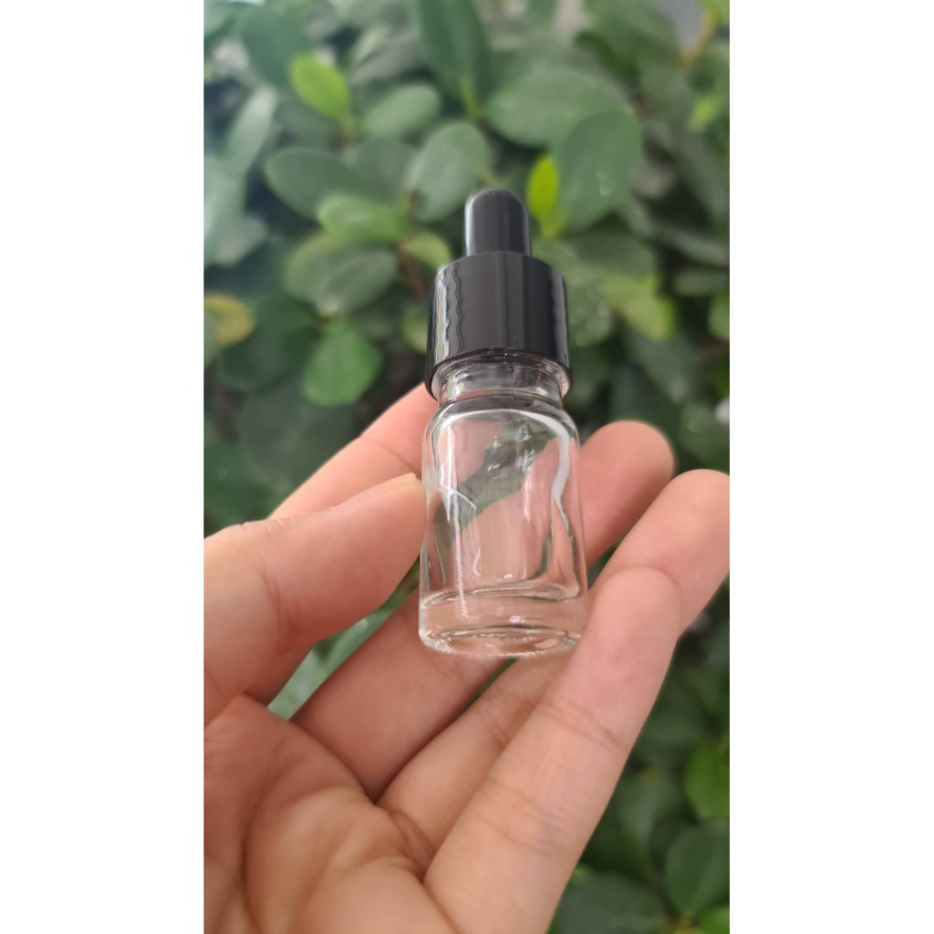 (แพ็ค10)ขวดแก้วดรอปเปอร์สีใส YB18-PURE*5ml ฝาดำเรียบจุกดำ ขวดเซรั่ม ขวดน้ำมันหอมระเหย ใส่น้ำมันกัญชา
