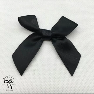 【50 ชิ้น】/【100 ชิ้น】โบว์สำเร็จรูปผ้าซาติน โบว์ตกแต่ง DIY ขนาด 3 x 4.5 cm. [BW-0001]