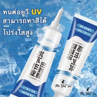 กาวติดใต้น้ำ ไม่ต้องระบายน้ำทิ้ง กันรั่วซึมอ่างปลาหรือท่อน้ำ กาวใสใช้ได้ทั้งใต้น้ำและติดผนัง
