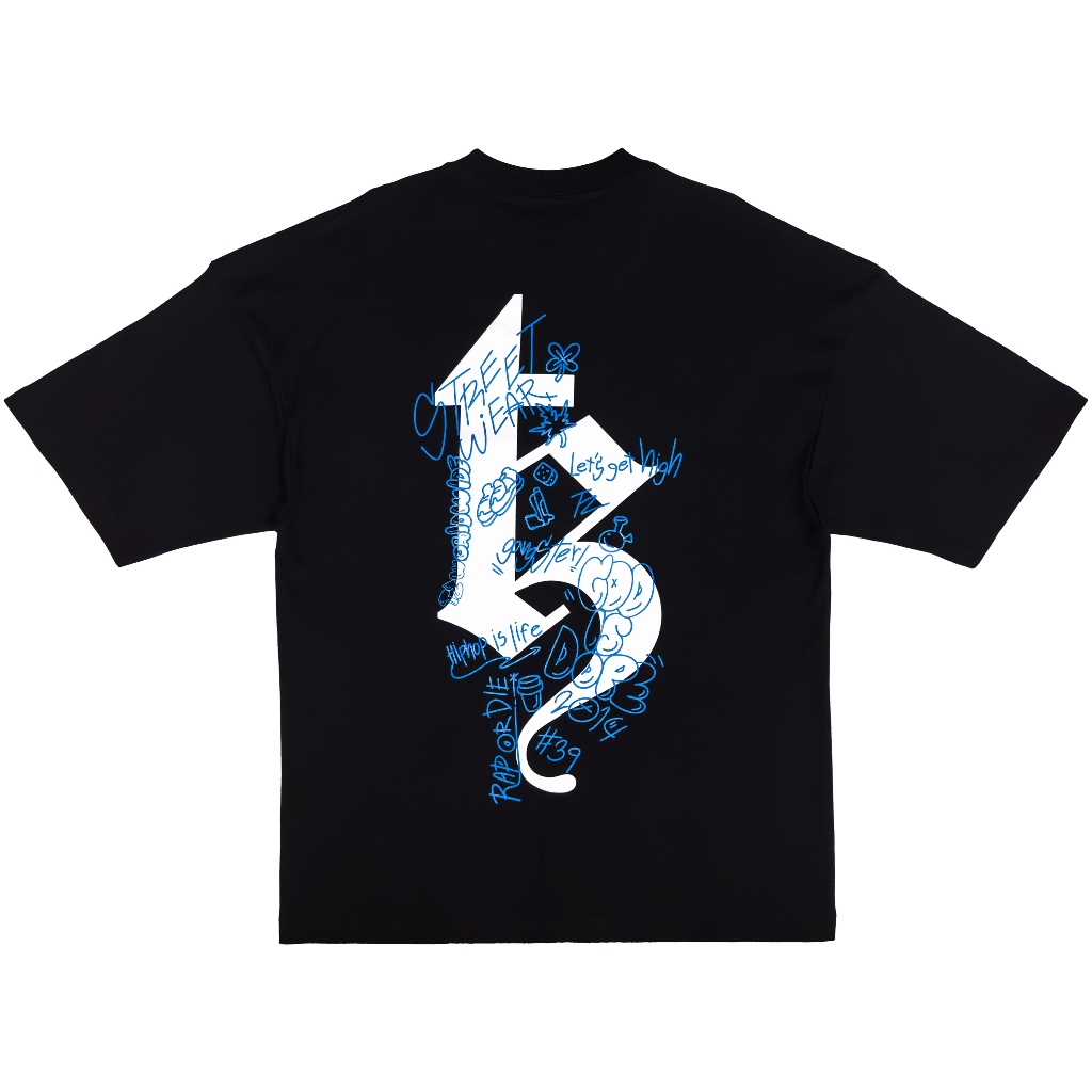 TZ Graffiti Oversized Tee - Black