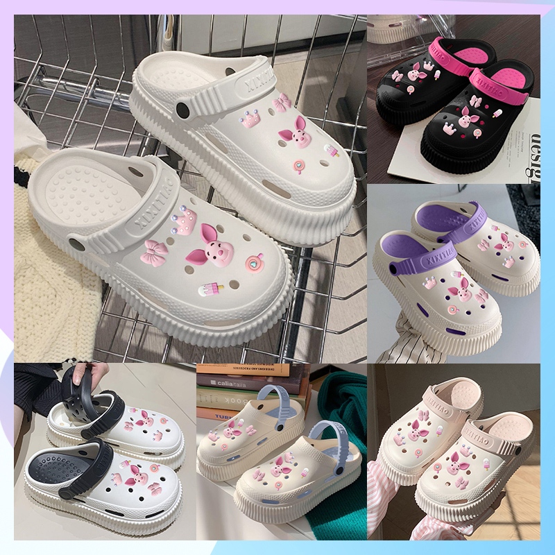 Luckkyshoes ส่งไวมากจ้า รองเท้าโตแฟชั่น รุ่นนี้ใครสายสีทูโทนห้ามพลาดเลย มีให้เลือก 4 สี ทำจากวัสดุคุณภาพดี พื้นนิ่มยางนุ