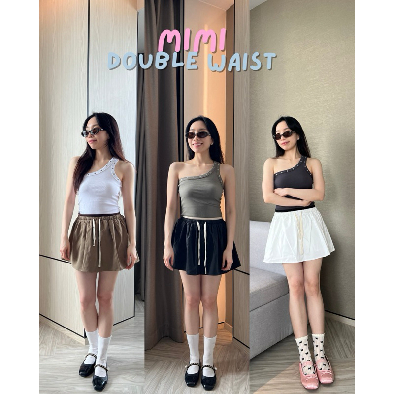 UIUI | MIMI DOUBLE WAIST SKORT กระโปรงกางเกง