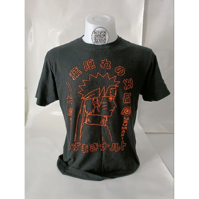 เสื้อยืดวินเทจ ลายการ์ตูน นารูโตะ รอบ-อก39"ยาว26"เทียบไซส์S- M งานนปั๊มคอ นารูโตะ..