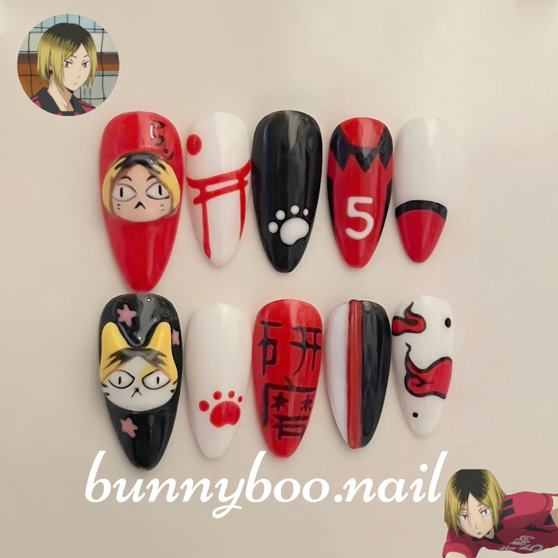 💅เล็บปลอมเจล Kenma Kozume🐈❤️